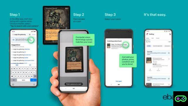 Application EBay, une nouvelle mise à jour permet la reconnaissance automatique des cartes à collectionner